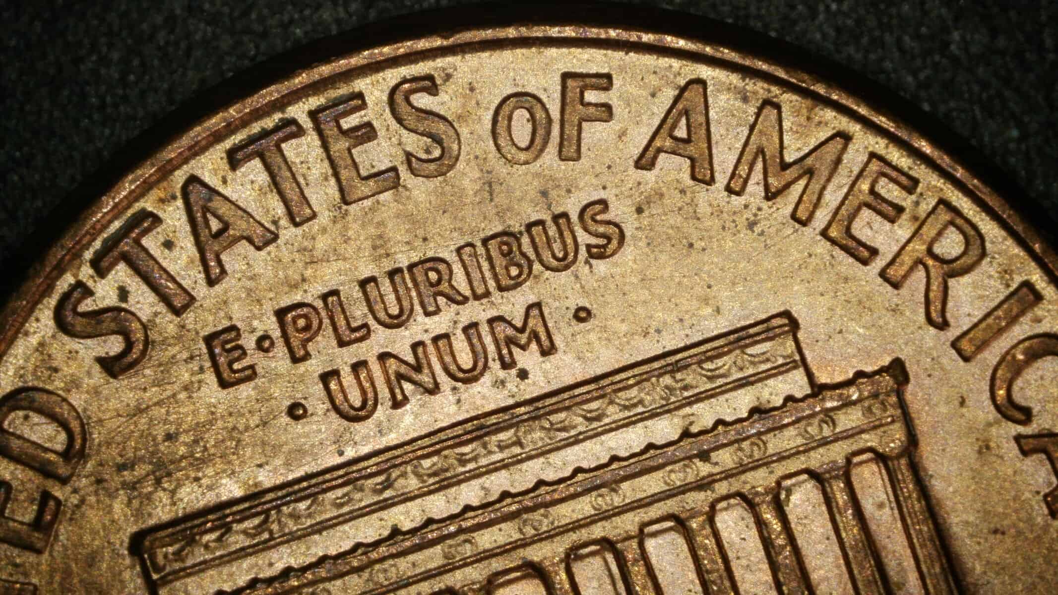 2000 Lincoln cent Wide AM reverse showing separation between A and M in AMERICA